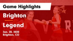 Brighton  vs Legend  Game Highlights - Jan. 28, 2020
