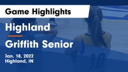 Highland  vs Griffith Senior  Game Highlights - Jan. 18, 2022