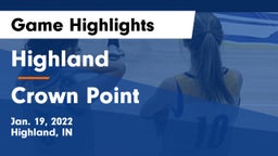 Highland  vs Crown Point  Game Highlights - Jan. 19, 2022