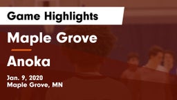 Maple Grove  vs Anoka  Game Highlights - Jan. 9, 2020