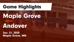Maple Grove  vs Andover  Game Highlights - Jan. 31, 2020