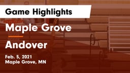 Maple Grove  vs Andover  Game Highlights - Feb. 5, 2021