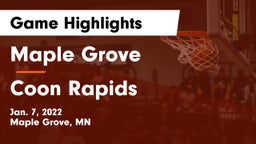 Maple Grove  vs Coon Rapids  Game Highlights - Jan. 7, 2022
