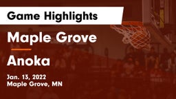 Maple Grove  vs Anoka  Game Highlights - Jan. 13, 2022