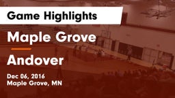 Maple Grove  vs Andover  Game Highlights - Dec 06, 2016