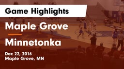 Maple Grove  vs Minnetonka  Game Highlights - Dec 22, 2016
