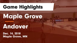 Maple Grove  vs Andover  Game Highlights - Dec. 14, 2018