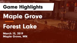 Maple Grove  vs Forest Lake  Game Highlights - March 15, 2019