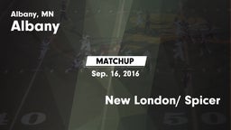 Matchup: Albany  vs. New London/ Spicer 2016