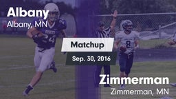 Matchup: Albany  vs. Zimmerman  2016