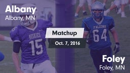 Matchup: Albany  vs. Foley  2016