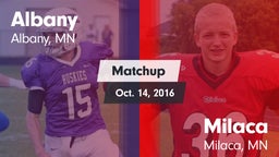 Matchup: Albany  vs. Milaca  2016