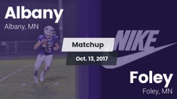 Matchup: Albany  vs. Foley  2017