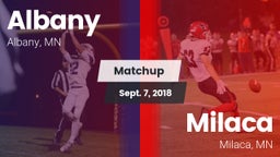 Matchup: Albany  vs. Milaca  2018