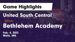 United South Central  vs Bethlehem Academy  Game Highlights - Feb. 4, 2022
