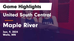 United South Central  vs Maple River  Game Highlights - Jan. 9, 2024