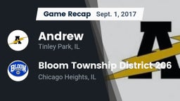 Recap: Andrew  vs. Bloom Township  District 206 2017