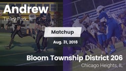 Matchup: Andrew  vs. Bloom Township  District 206 2018