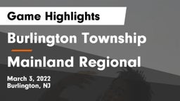 Burlington Township  vs Mainland Regional  Game Highlights - March 3, 2022