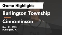 Burlington Township  vs Cinnaminson  Game Highlights - Dec. 21, 2023