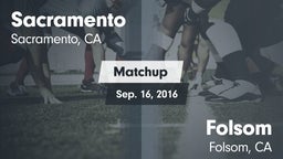 Matchup: Sacramento High vs. Folsom  2016