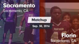 Matchup: Sacramento High vs. Florin  2016