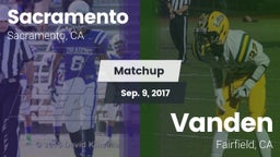 Matchup: Sacramento High vs. Vanden  2017