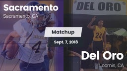 Matchup: Sacramento High vs. Del Oro  2018