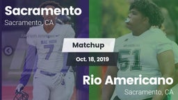 Matchup: Sacramento High vs. Rio Americano  2019
