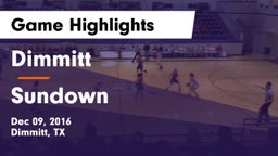 Dimmitt  vs Sundown  Game Highlights - Dec 09, 2016