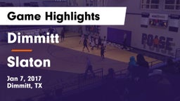 Dimmitt  vs Slaton  Game Highlights - Jan 7, 2017