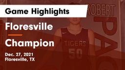 Floresville  vs Champion  Game Highlights - Dec. 27, 2021