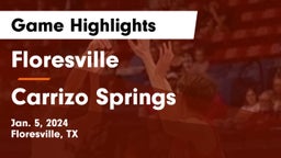 Floresville  vs Carrizo Springs  Game Highlights - Jan. 5, 2024