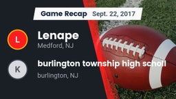 Recap: Lenape  vs. burlington township high scholl 2017