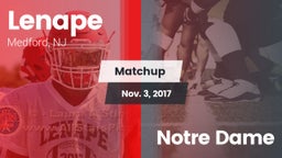 Matchup: Lenape  vs. Notre Dame  2017