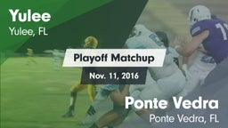 Matchup: Yulee  vs. Ponte Vedra  2016