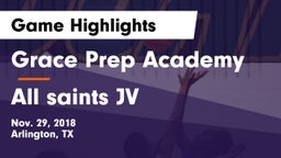 Grace Prep Academy vs All saints JV Game Highlights - Nov. 29, 2018