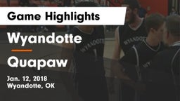 Wyandotte  vs Quapaw  Game Highlights - Jan. 12, 2018