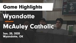 Wyandotte  vs McAuley Catholic  Game Highlights - Jan. 20, 2020