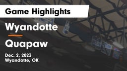Wyandotte  vs Quapaw  Game Highlights - Dec. 2, 2023