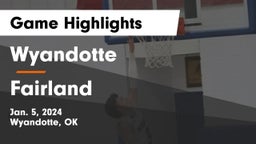 Wyandotte  vs Fairland  Game Highlights - Jan. 5, 2024