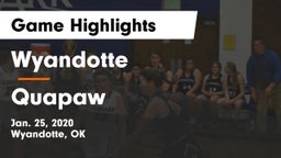 Wyandotte  vs Quapaw  Game Highlights - Jan. 25, 2020