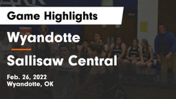 Wyandotte  vs Sallisaw Central  Game Highlights - Feb. 26, 2022