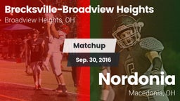 Matchup: Brecksville-Broadvie vs. Nordonia  2016