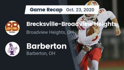 Recap: Brecksville-Broadview Heights  vs. Barberton  2020