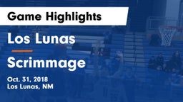 Los Lunas  vs Scrimmage Game Highlights - Oct. 31, 2018