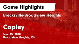 Brecksville-Broadview Heights  vs Copley  Game Highlights - Jan. 15, 2020