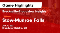 Brecksville-Broadview Heights  vs Stow-Munroe Falls  Game Highlights - Jan. 9, 2021