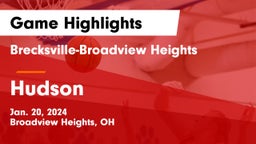 Brecksville-Broadview Heights  vs Hudson  Game Highlights - Jan. 20, 2024