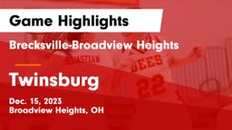 Brecksville-Broadview Heights  vs Twinsburg  Game Highlights - Dec. 15, 2023